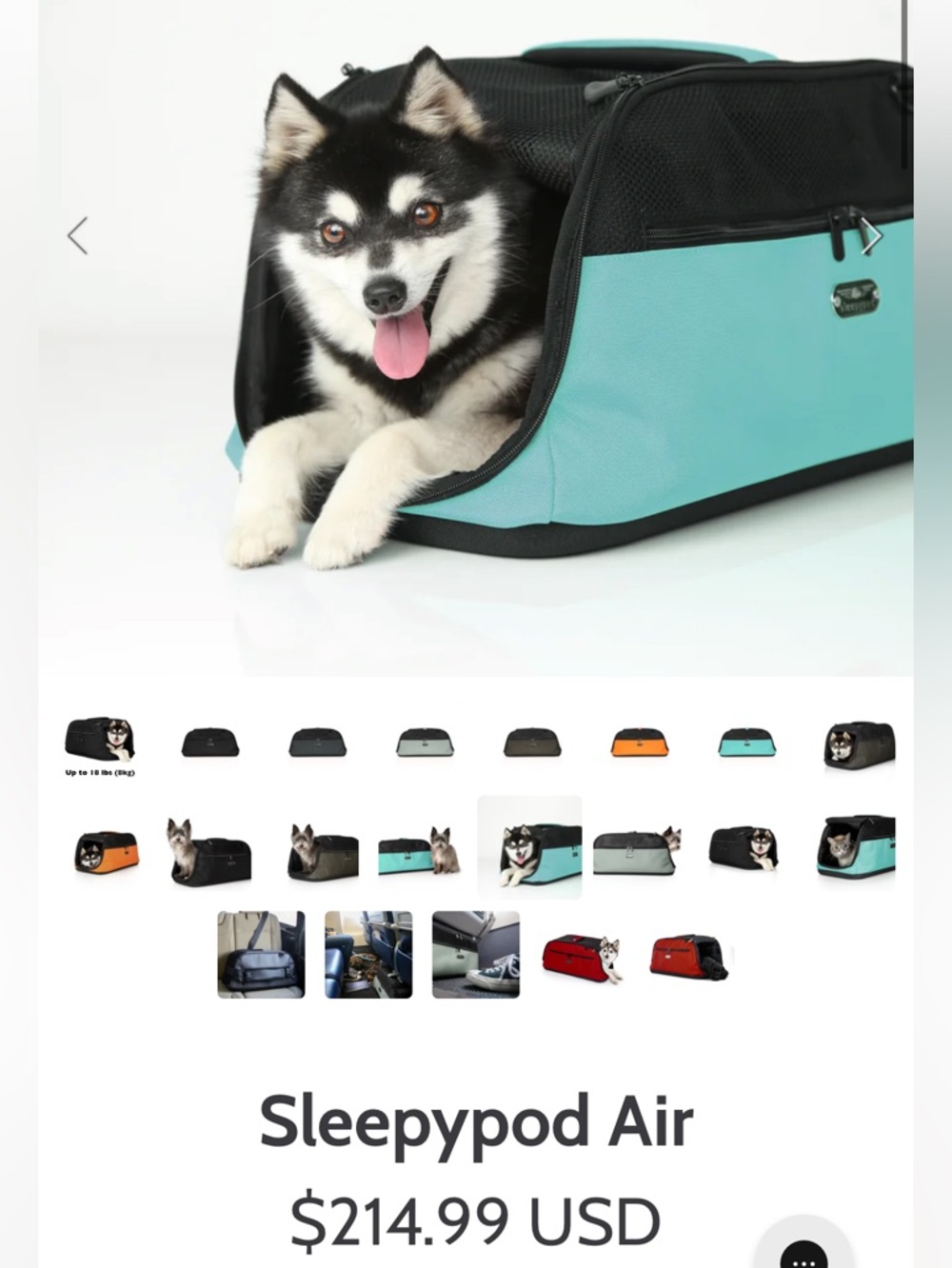 Sleepypod Air Pet Carrier - Airplane compliant - Picture 4 of 9